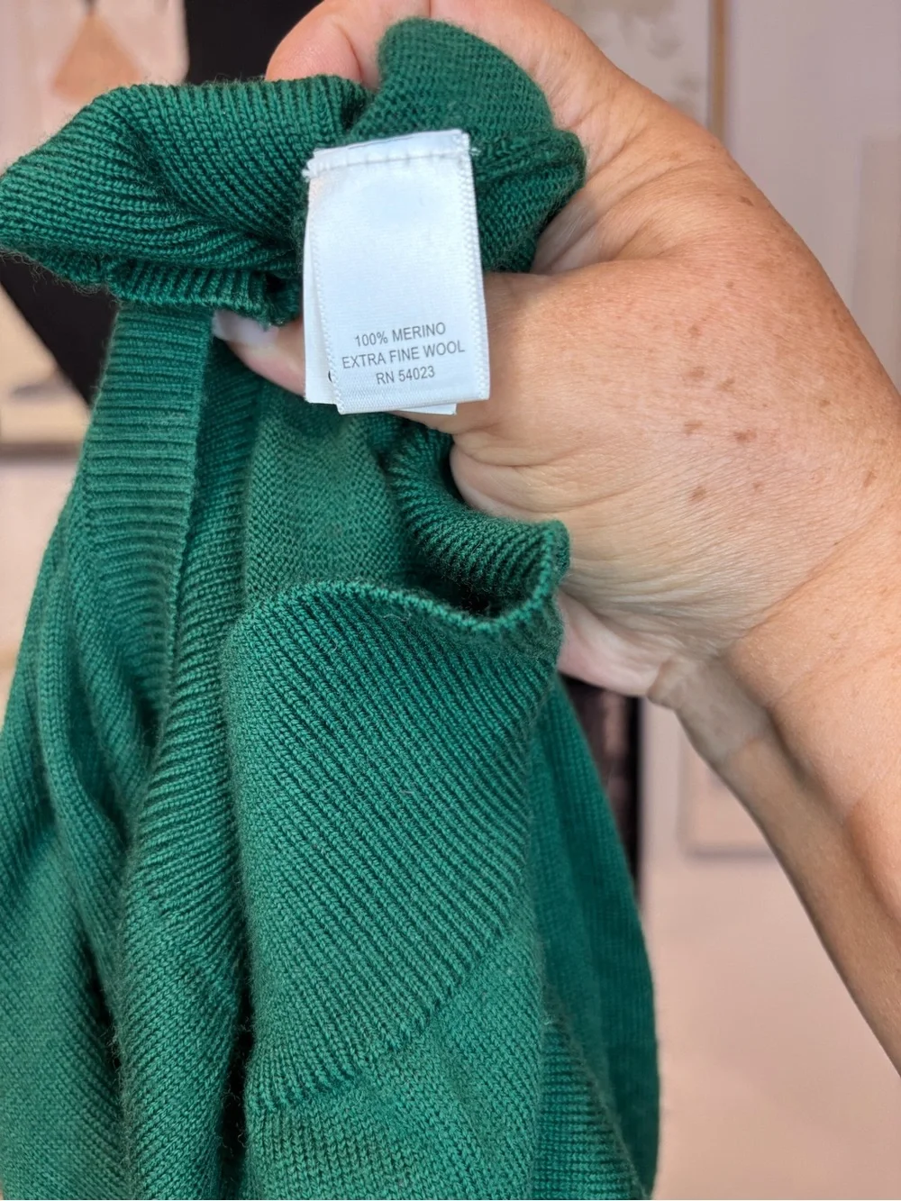 Banana Republic Men's Crewneck Sweater in Forest Green
